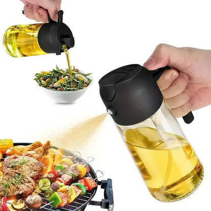 2-in-1 500ml Oil Dispenser - Spray and Pour Design