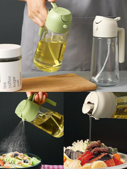 2-in-1 500ml Oil Dispenser - Spray and Pour Design