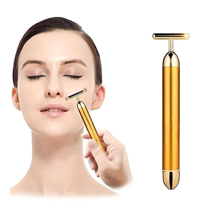 Premium 24K Gold Energy Beauty Bar Electric Facial Massage Roller