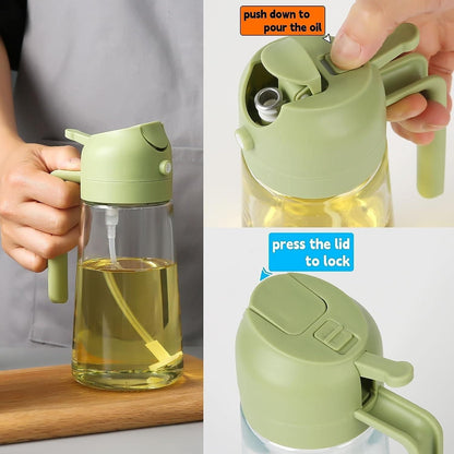 2-in-1 500ml Oil Dispenser - Spray and Pour Design