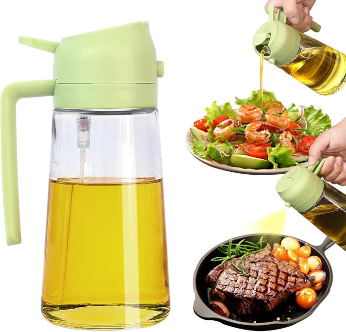 2-in-1 500ml Oil Dispenser - Spray and Pour Design