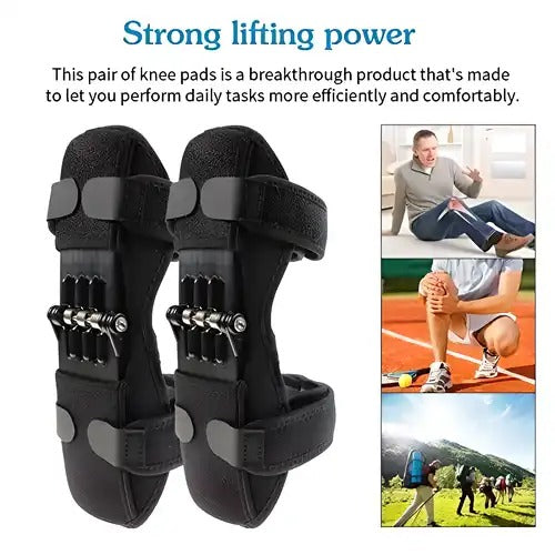 Power Knee Support Booster with Spring Force | Pain Relief & Joint Stability Brace (Pair)