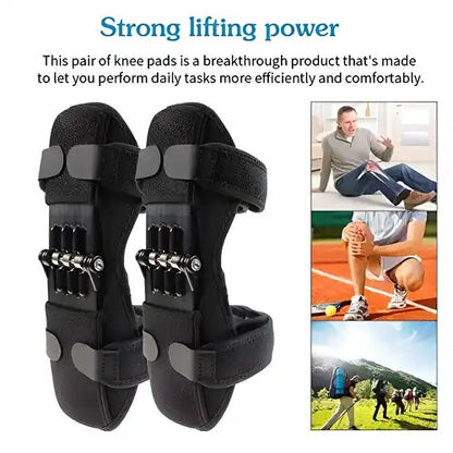 Power Knee Support Booster with Spring Force | Pain Relief & Joint Stability Brace (Pair)
